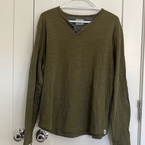 Lucky Brand Army Green Henley